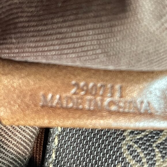 Loewe Vintage Canvas and Leather Anagram Tote - Dark Brown and Black - Preowned - Picture 3 of 15